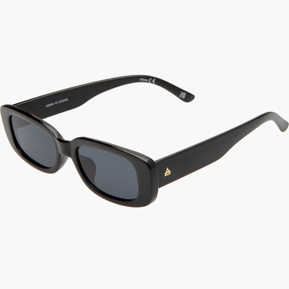 AIRE Ceres Rectangular Sunglasses 51mm Black/Smoke with Case